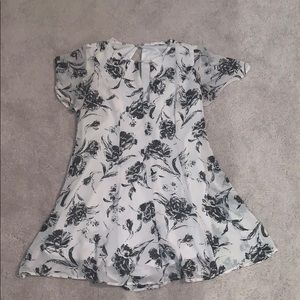 Black and White Floral Romper